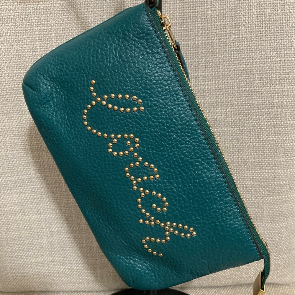 Coach Vintage Teal Wristlet/Clutch